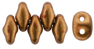 Superduo, Saturated Metallic Hazel, 2-Hole Czech Glass Bead, 8 grams