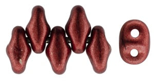 Superduo, Saturated Metallic Merlot, 2-Hole Czech Glass Bead, 8 grams