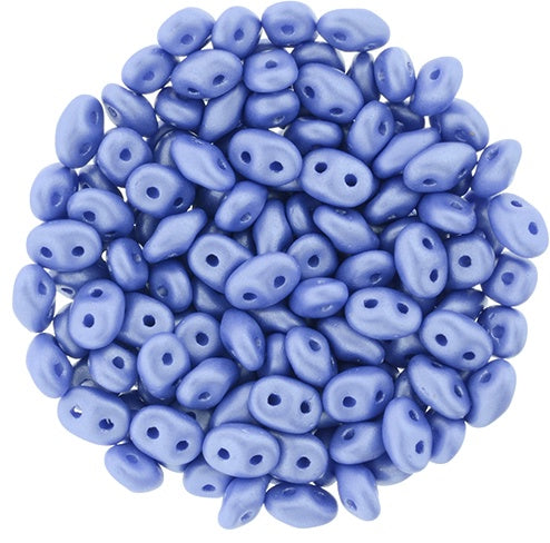 Superduo, Powdery Blue, 2-Hole Czech Glass Bead, 8 grams