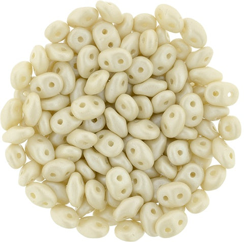 Superduo, Powdery Beige, 2-Hole Czech Glass Bead, 8 grams