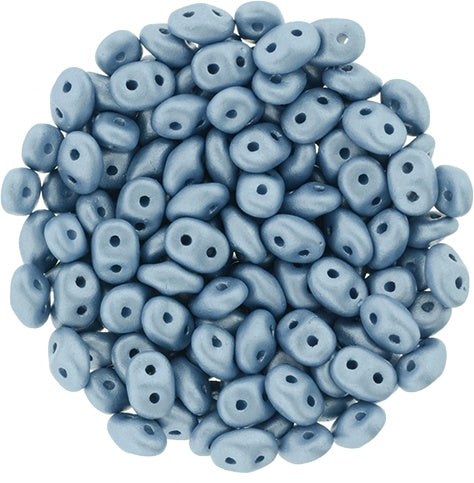 Superduo, Powdery Ocean, 2-Hole Czech Glass Bead, 8 grams