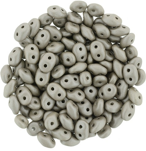 Superduo, Powdery Taupe, 2-Hole Czech Glass Bead, 8 grams