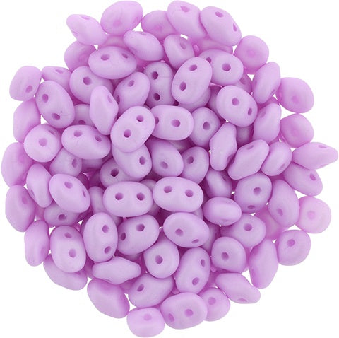 Superduo, Saturated Violet, 2-Hole Czech Glass Bead, 8 grams