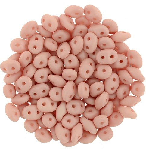 Superduo, Saturated Peach, 2-Hole Czech Glass Bead, 8 grams