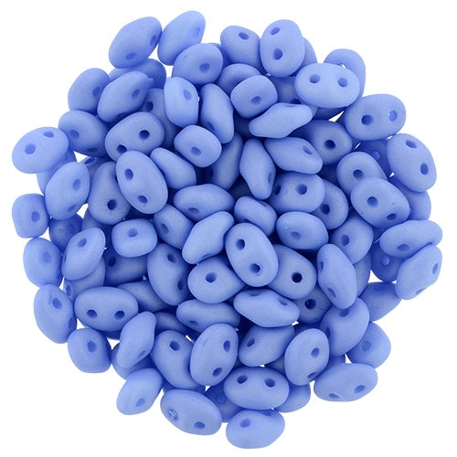 Superduo, Saturated Periwinkle, 2-Hole Czech Glass Bead, 8 grams
