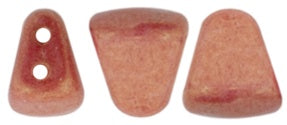 Nib-Bit, Gold Luster, 2-Hole Czech Glass Bead, 8 grams