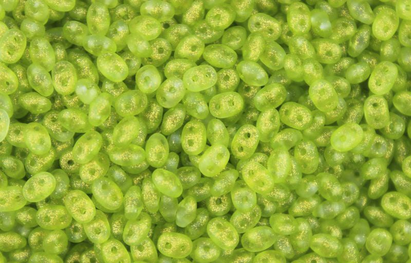 Superduo, Frozen Matte Hot Mint, 2-Hole Czech Glass Bead, 8 grams
