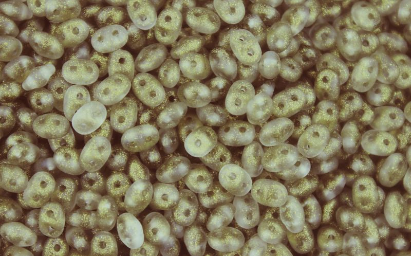 Superduo, Frozen Matte Olive Green, 2-Hole Czech Glass Bead, 8 grams