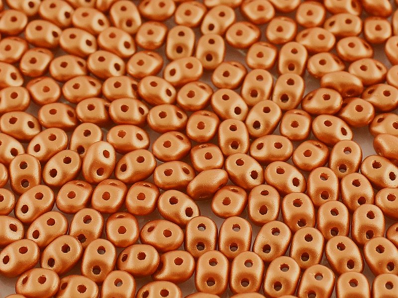 Superduo, Satin Metallic Peach, SD29412, 8 grams