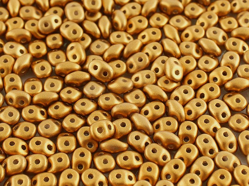 Superduo, Satin Metallic Goldenrod, SD29415, 8 grams