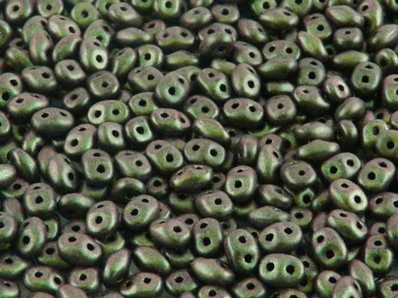 Superduo, Polychrome Olive Mauve, SD2398-94103, 8 grams