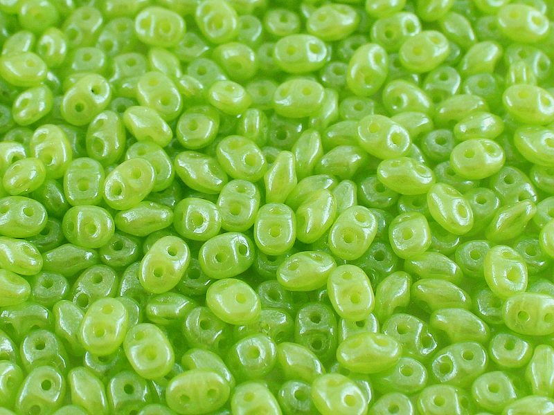 Superduo, Luster Milky Dark Peridot, SD5101-14400, 8 grams