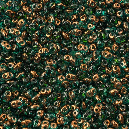 Superduo, Emerald Semi Bronze Luster, SD5072-14215, 8 grams