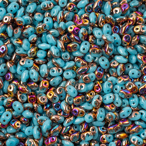 Superduo, Turquoise Blue Sliperit, SD6303-29500, 8 grams