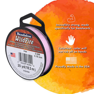 Wildfire Beige Beading Thread .008 in/.20 mm 50 yards