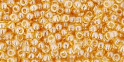 Toho 11/0 Round Japanese Seed Bead, TR11-103, Transparent Luster Light Amber