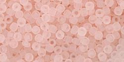 Toho 11/0 Round Japanese Seed Bead, TR11-11F, Transparent Frost Rosaline
