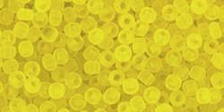 Toho 11/0 Round Japanese Seed Bead, TR11-12F, Matte Lemon