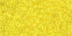 Toho 11/0 Round Japanese Seed Bead, TR11-12, Transparent Lemon