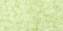 Toho 11/0 Round Japanese Seed Bead, TR11-15F, Transparent Frost Citrus Spritz