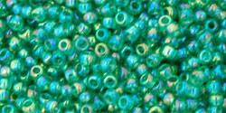 Toho 11/0 Round Japanese Seed Bead, TR11-164B, Transparent AB Dark Peridot