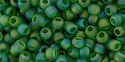 Toho 11/0 Round Japanese Seed Bead, TR11-167BF, Matte Transparent AB Peridot