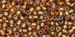 Toho 11/0 Round Japanese Seed Bead, TR11-1853, Transparent AB Honey Comb