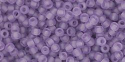 Toho 11/0 Round Japanese Seed Bead, TR11-19F, Transparent Frost Sugar Plum