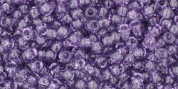 Toho 11/0 Round Japanese Seed Bead, TR11-19, Transparent Sugar Plum