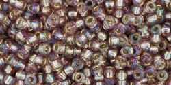 Toho 11/0 Round Japanese Seed Bead, TR11-2026, Silver Lined AB Light Amethyst