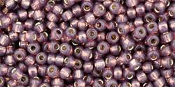 Toho 11/0 Round Japanese Seed Bead, TR11-2114, Silver Lined Milky Nutmeg