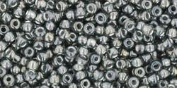 Toho 11/0 Round Japanese Seed Bead, TR11-282, Inside Color Charcoal
