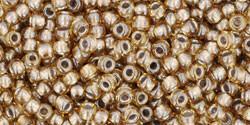 Toho 11/0 Round Japanese Seed Bead, TR11-286, Inside Color Amber/Cream