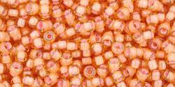 Toho 11/0 Round Japanese Seed Bead, TR11-301, Inside Color Light Topaz/Peach Lined