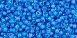 Toho 11/0 Round Japanese Seed Bead, TR11-309, Inside Color Light Sapphire/Opaque Blue Lined