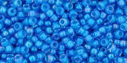 Toho 11/0 Round Japanese Seed Bead, TR11-309, Inside Color Light Sapphire/Opaque Blue Lined
