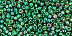 Toho 11/0 Round Japanese Seed Bead, TR11-322, Gold Luster Emerald