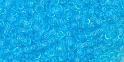 Toho 11/0 Round Japanese Seed Bead, TR11-3, Transparent Aquamarine