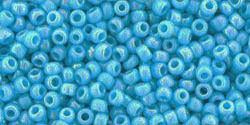 Toho 11/0 Round Japanese Seed Bead, TR11-403, Opaque AB Blue Turquoise
