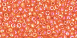 Toho 11/0 Round Japanese Seed Bead, TR11-410, Opaque AB Pumpkin