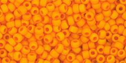 Toho 11/0 Round Japanese Seed Bead, TR11-42DF, Opaque Frost Cantelope