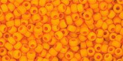 Toho 11/0 Round Japanese Seed Bead, TR11-42DF, Opaque Frost Cantelope