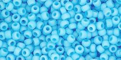 Toho 11/0 Round Japanese Seed Bead, TR11-43F, Opaque Frost Blue Turquoise