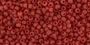 Toho 11/0 Round Japanese Seed Bead, TR11-45F, Opaque Frost Pepper Red, 13 grams