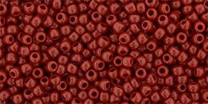 Toho 11/0 Round Japanese Seed Bead, TR11-45, Opaque Pepper Red