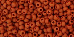 Toho 11/0 Round Japanese Seed Bead, TR11-46LF, Opaque Frost Terra Cotta