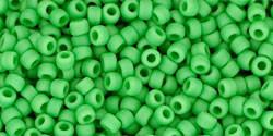 Toho 11/0 Round Japanese Seed Bead, TR11-47F, Opaque Frost Mint Green, 13 grams