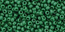 Toho 11/0 Round Japanese Seed Bead, TR11-47H, Opaque Pine Green