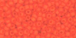 Toho 11/0 Round Japanese Seed Bead, TR11-50AF, Matte Opaque Bright Orange