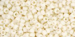 Toho 11/0 Round Japanese Seed Bead, TR11-51F, Opaque Frost Light Beige